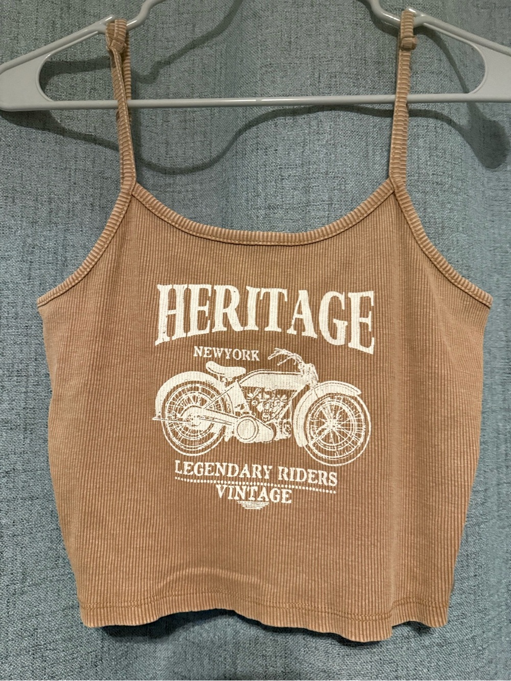 Full Tilt Tan Ribbed Heritage Graphic Cami